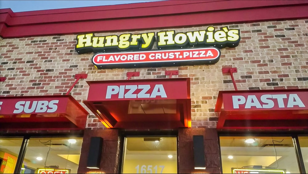 Aluminum Architectural Hanger Rod Canopies - Hungry Howie’s - Riverview, Florida