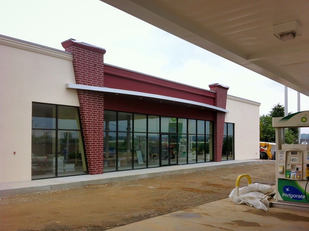 Awnex - Architectural Curved Canopy - BP - North Canton, Ohio