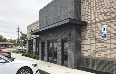 Awnex - Prefabricated Architectural Canopies -Starbucks - North Olmstead, Ohio