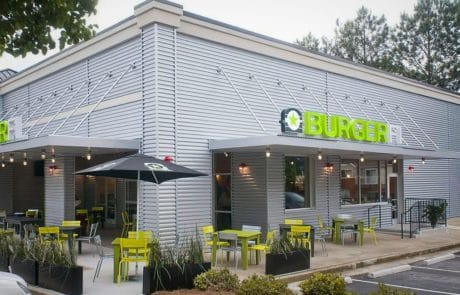 Awnex - prefabricated Architectural canopies - BurgerFi - Alpharetta, Georgia