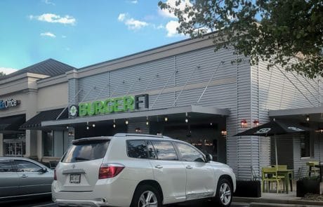 Awnex - prefabricated Architectural canopies - BurgerFi - Alpharetta, Georgia