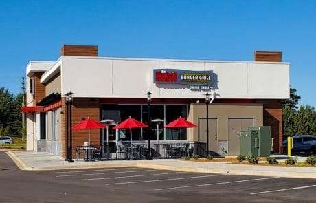Awnex - prefabricated Architectural canopies - The Habit Burger - Indian Land, South Carolina