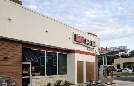 Awnex - prefabricated Architectural canopies - The Habit Burger - Indian Land, South Carolina