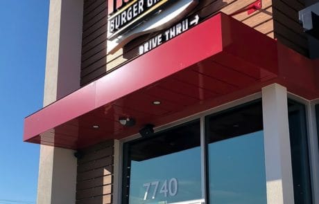 Awnex - prefabricated Architectural canopies - The Habit Burger - Indian Land, South Carolina